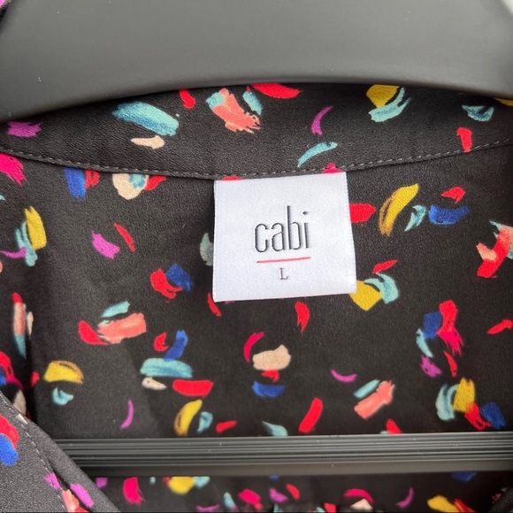 Cabi Ferris Blouse Black Rainbow - Picture 10 of 11